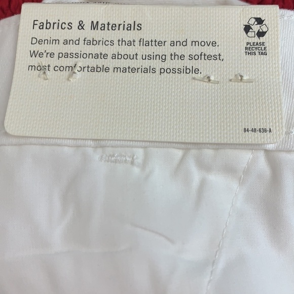 a.n.a. Mid-Rise Twill Short - White Cotton/Spandex, Size 12T, NWT - Picture 7 of 9